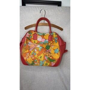 Vintage Samsonite Saturn Pink Floral Attaché Bag Purse Carryon W/Lock And Key